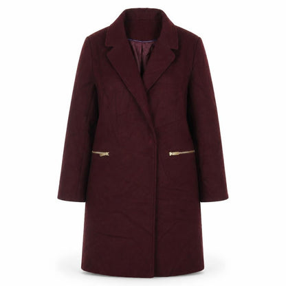 Topshop Womens Purple Overcoat Coat Size 12 Snap