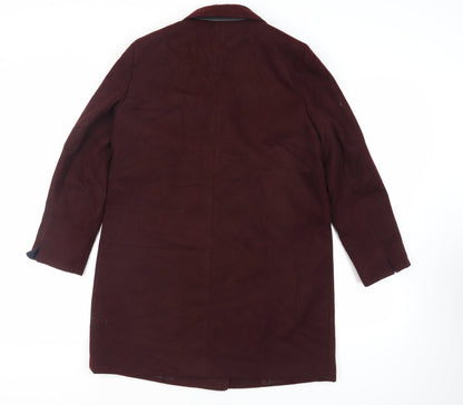 Topshop Womens Purple Overcoat Coat Size 12 Snap