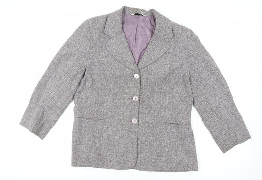 BHS Womens Purple Jacket Blazer Size 18 Button
