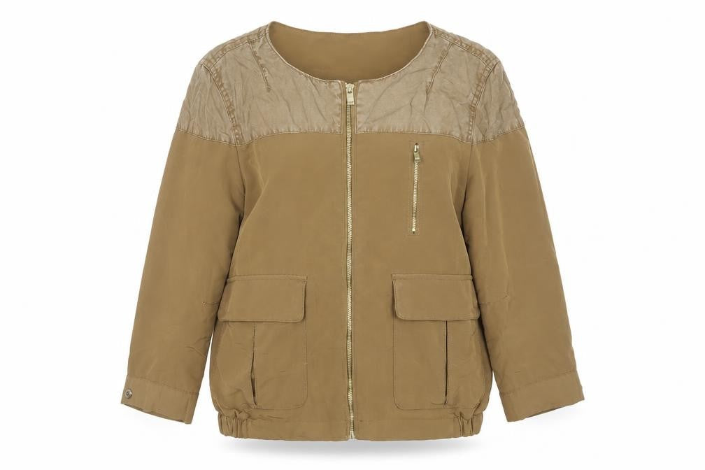 H&M Womens Brown Jacket Size 10 Zip