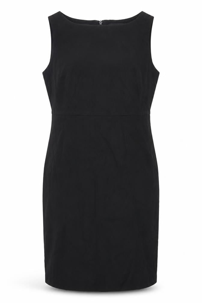 NEXT Womens Black Polyester Pencil Dress Size 12 Boat Neck Zip - Lined