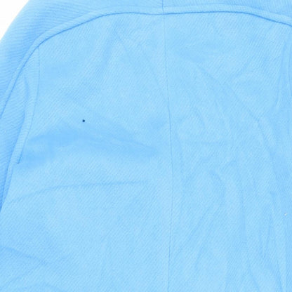 Marks & Spencer Womens Blue Overcoat Coat Size 12 Button