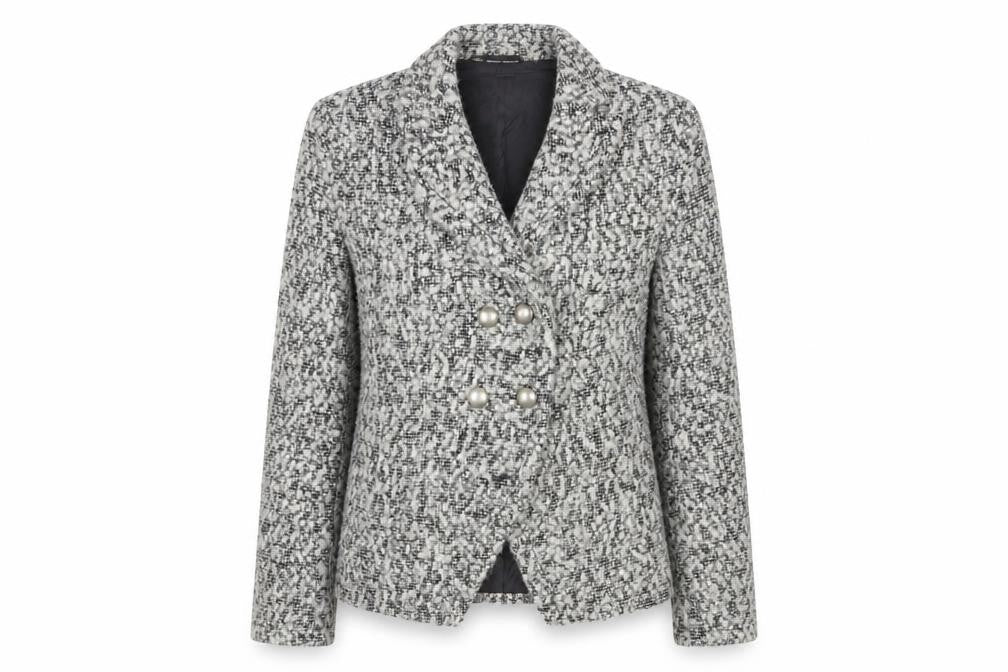 Per Una Womens Grey Jacket Blazer Size 10 Button
