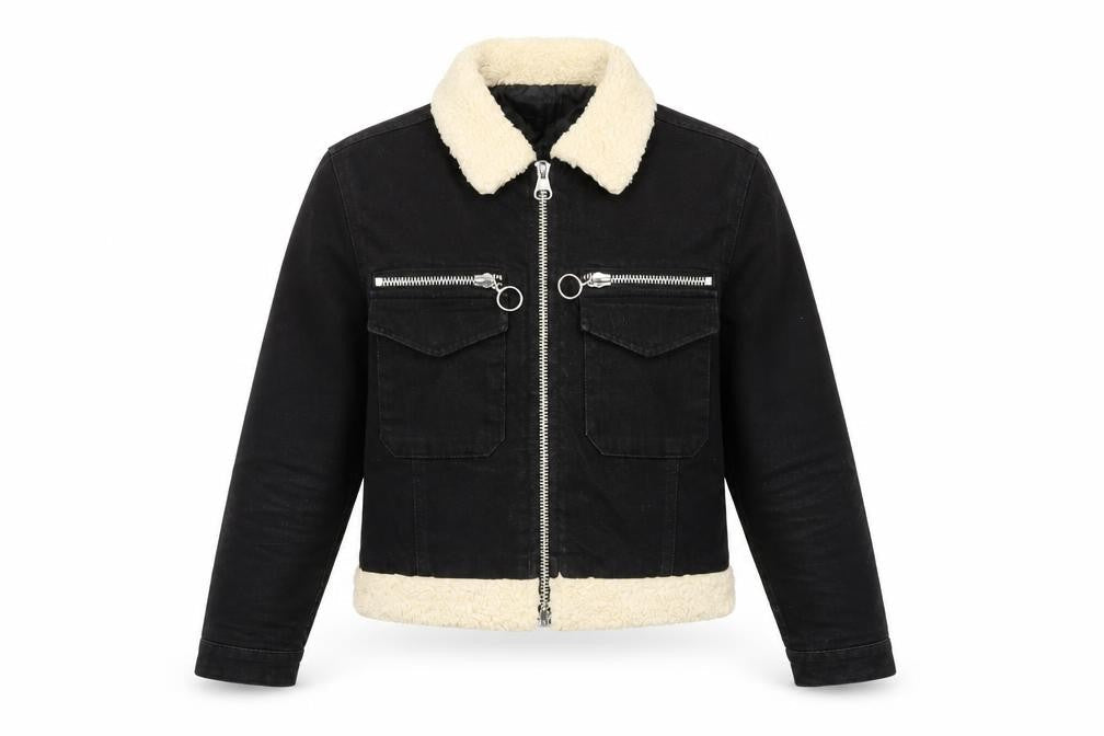 Topshop Womens Black Jacket Size 6 Zip