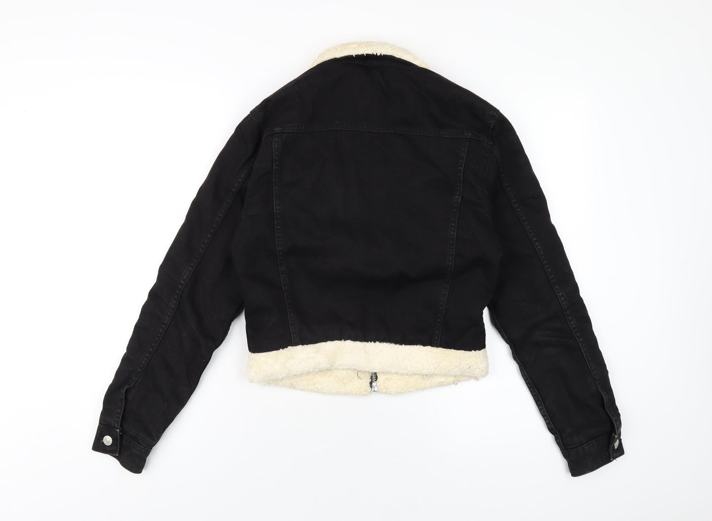 Topshop Womens Black Jacket Size 6 Zip