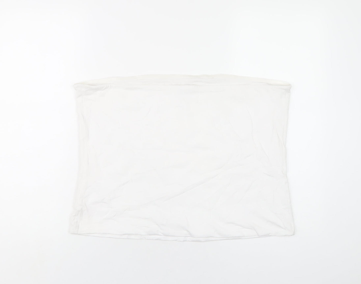 Marks and Spencer Womens White Cotton Basic T-Shirt Size XL Square Neck