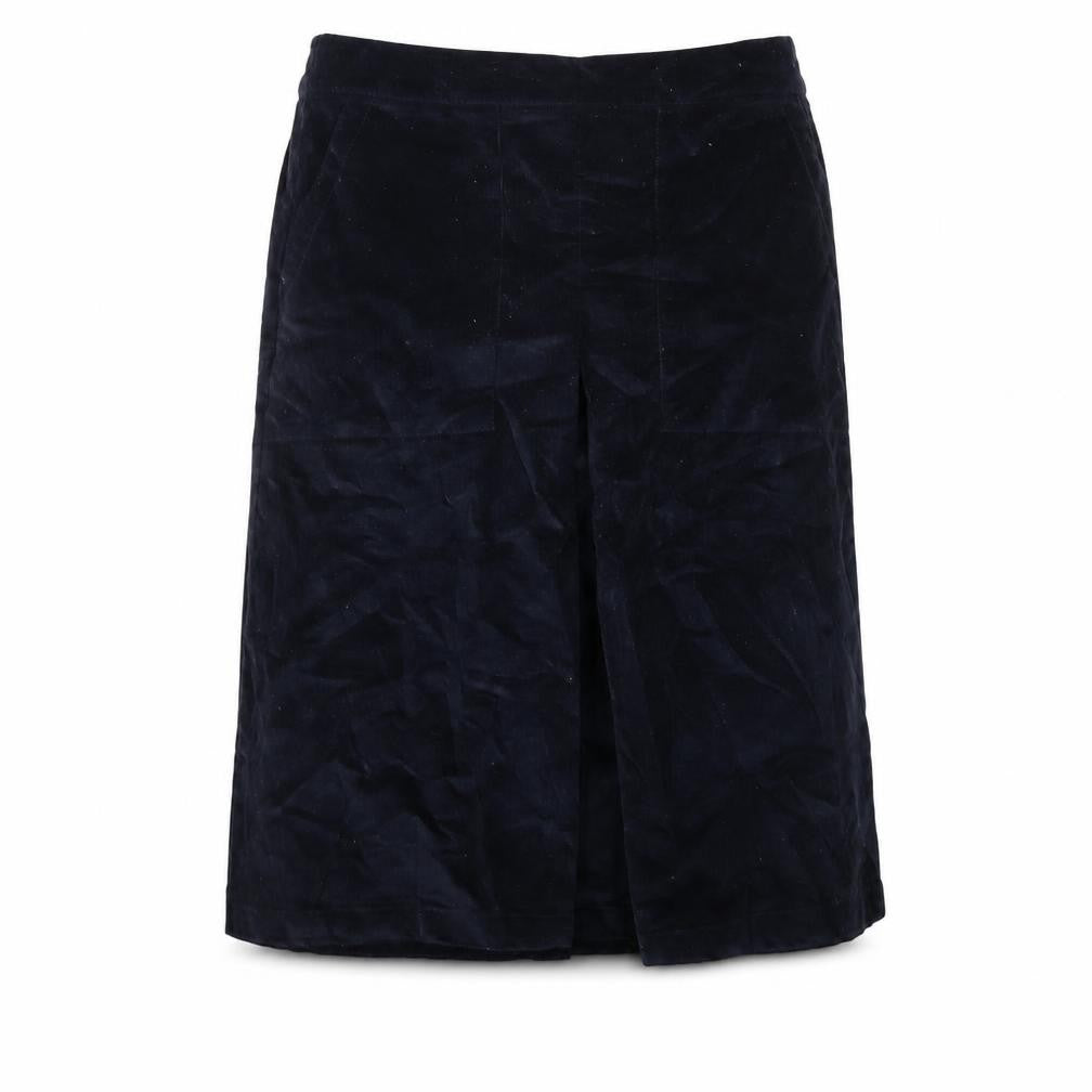 Cotton Traders Womens Blue Cotton A-Line Skirt Size 14