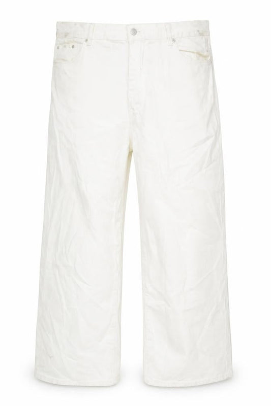 Autograph Womens White Cotton Wide-Leg Jeans Size 22 L30 in Regular Zip
