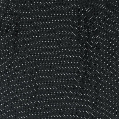 H&M Womens Black Polka Dot Polyester Basic Blouse Size 8 V-Neck