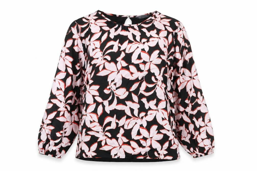 Marks & Spencer Womens Multicoloured Viscose Basic Blouse Size 14 Round Neck - Floral Print