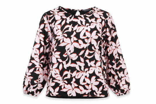 Marks and Spencer Womens Multicoloured Viscose Basic Blouse Size 14 Round Neck - Floral Print