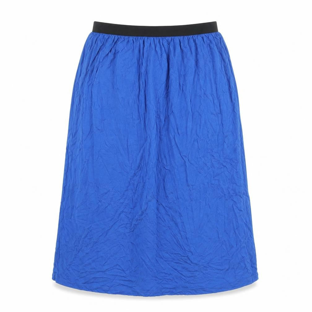 Warehouse Womens Blue Viscose A-Line Skirt Size 12