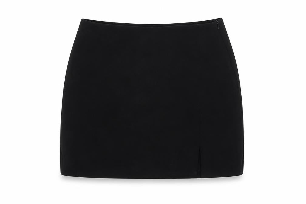ASOS Womens Black Viscose Mini Skirt Size 4 Zip