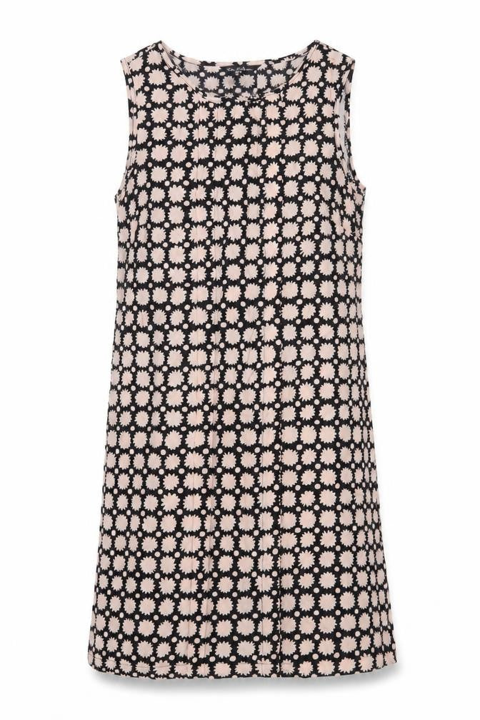Miss Selfridge Womens Pink Geometric Viscose Sheath Size 10 Boat Neck Pullover