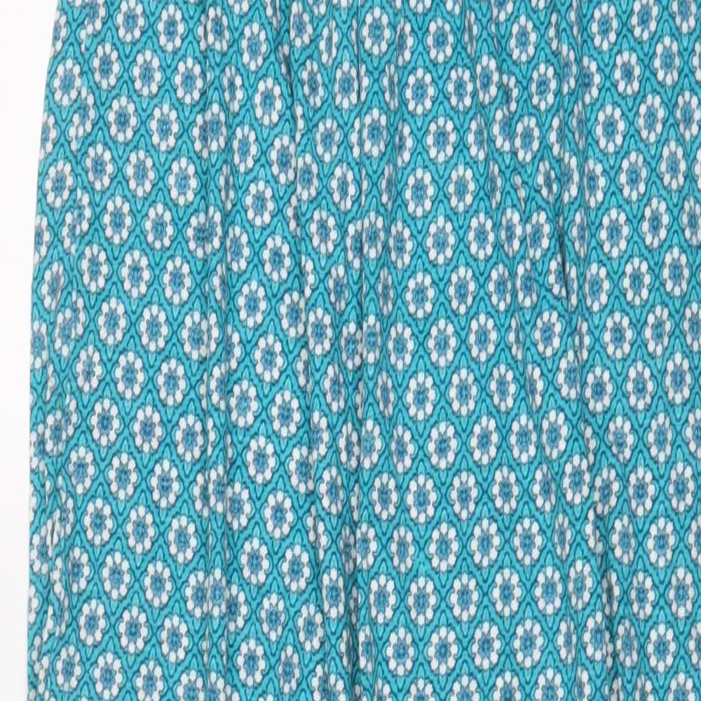 NEXT Womens Blue Fair Isle Cotton A-Line Size 8 Off the Shoulder Pullover