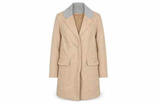 ASOS Womens Brown Overcoat Coat Size 8 Snap