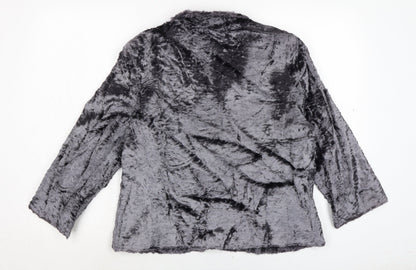 Next Womens Grey Jacket Size 14 Snap