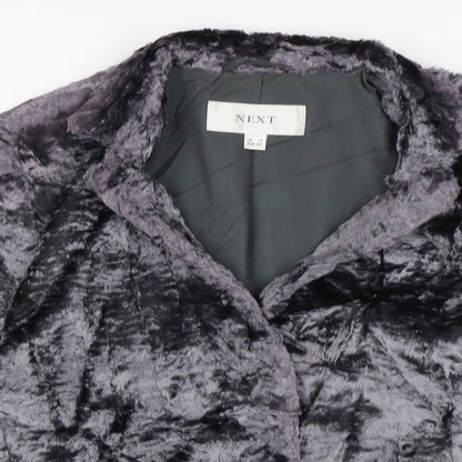 Next Womens Grey Jacket Size 14 Snap