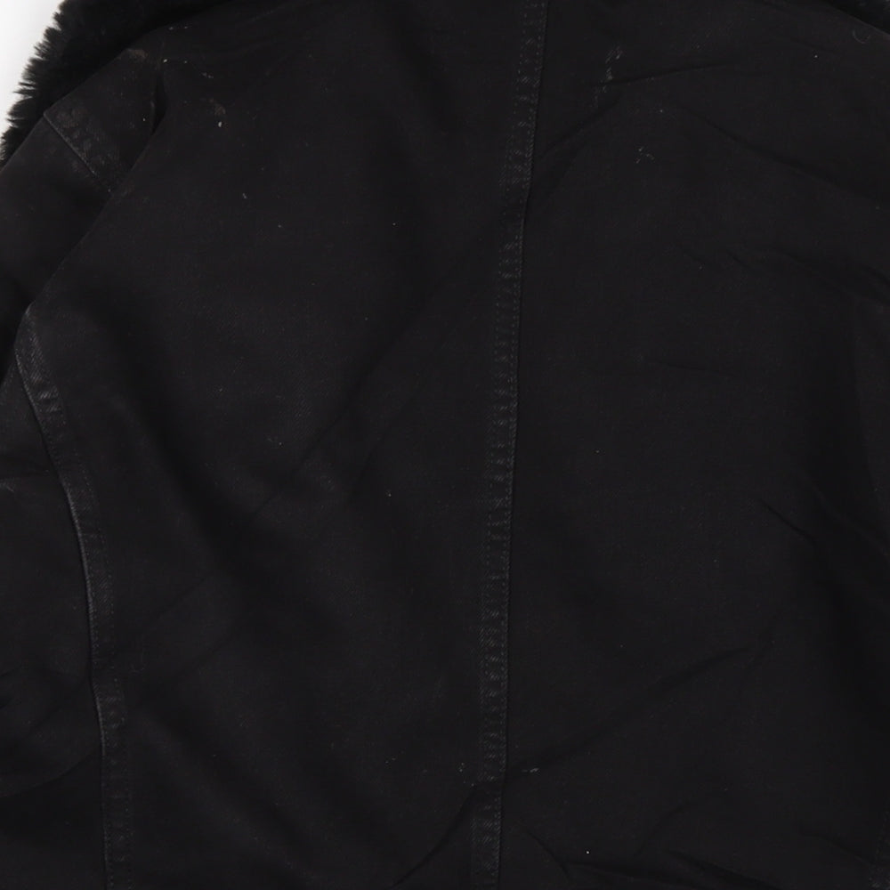 ASOS Womens Black Biker Jacket Size 12 Zip