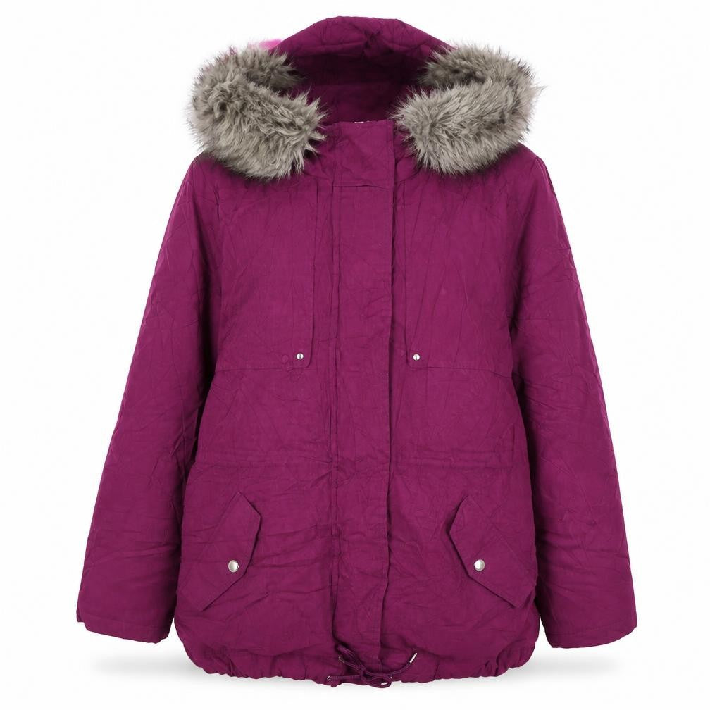 Bonmarché Womens Purple Anorak Coat Size 14 Zip