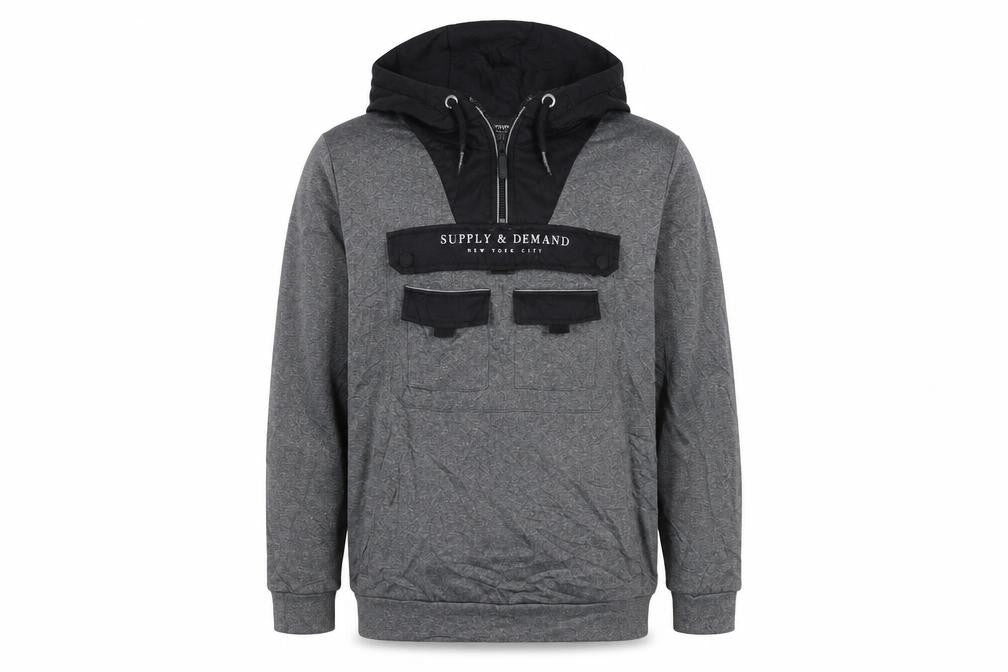 Supply & Demand Co. Boys Grey Polyester Pullover Sweatshirt Size 13-14 Years