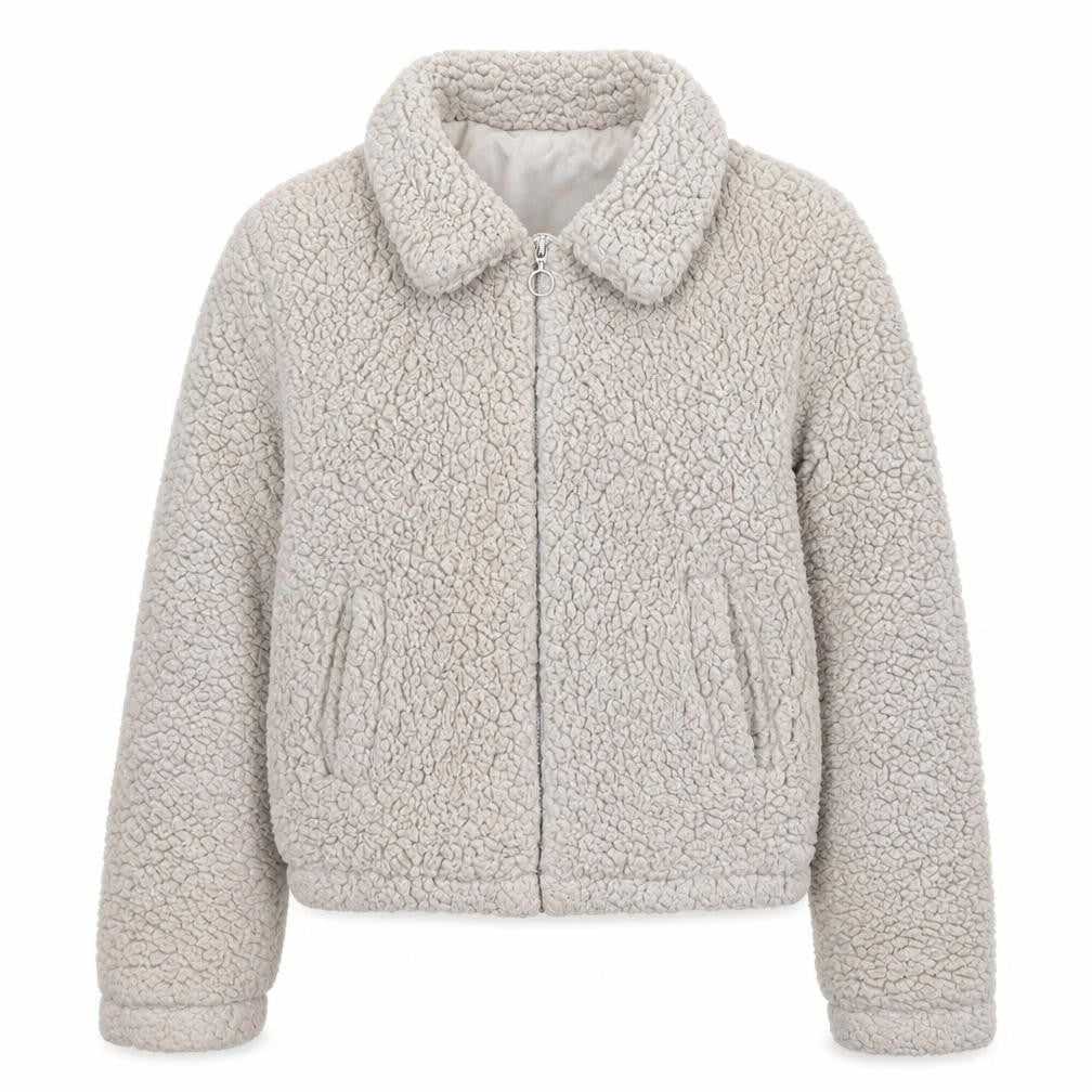 New Look Girls Beige Bomber Jacket Jacket Size 14-15 Years Zip