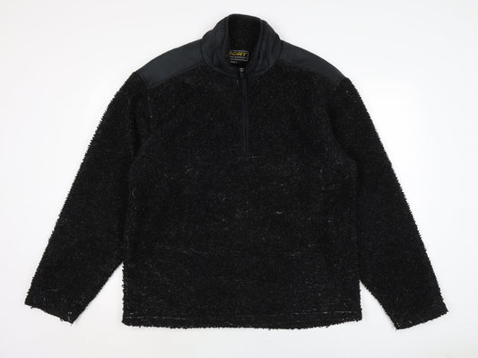 sports performane Mens Blue Polyester Henley Sweatshirt Size S