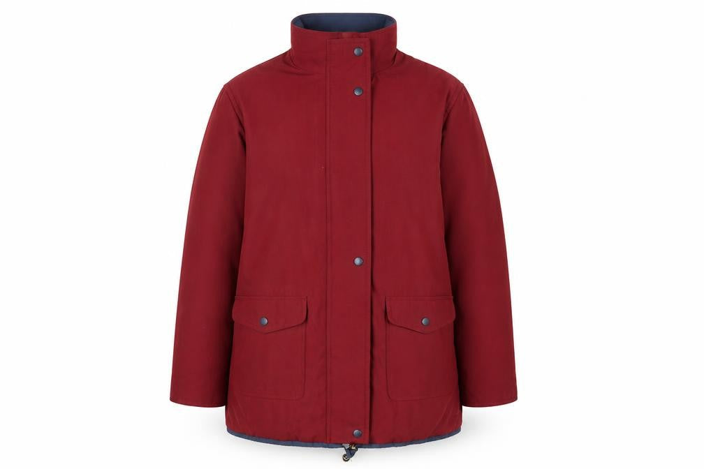 BHS Womens Red Overcoat Coat Size 20 Zip