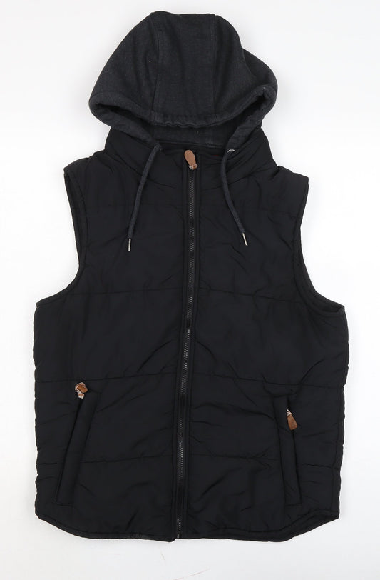Connor Mens Black Gilet Waistcoat Size M Zip
