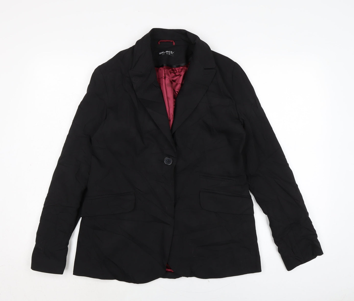 Select Womens Black Jacket Size 10 Button