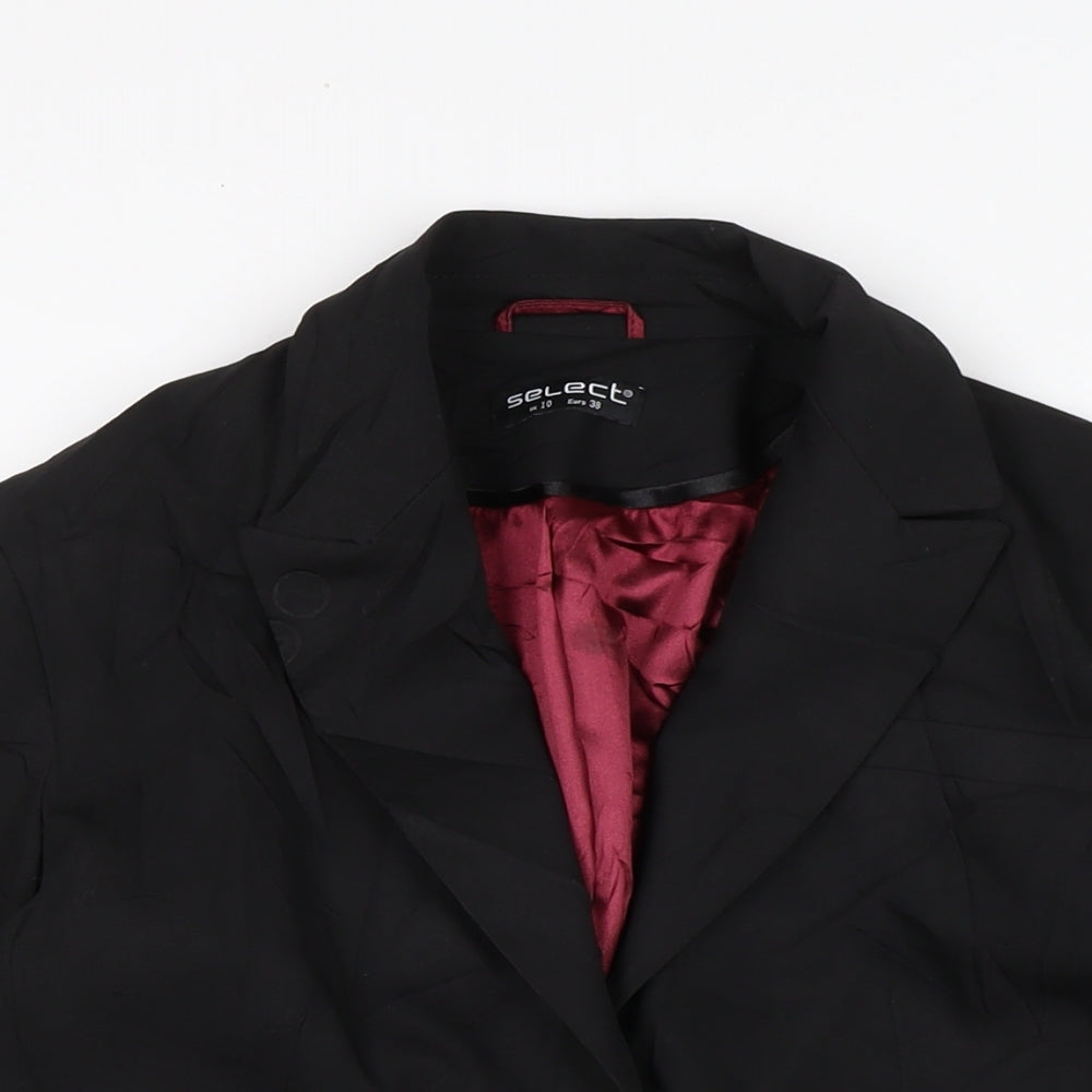 Select Womens Black Jacket Size 10 Button