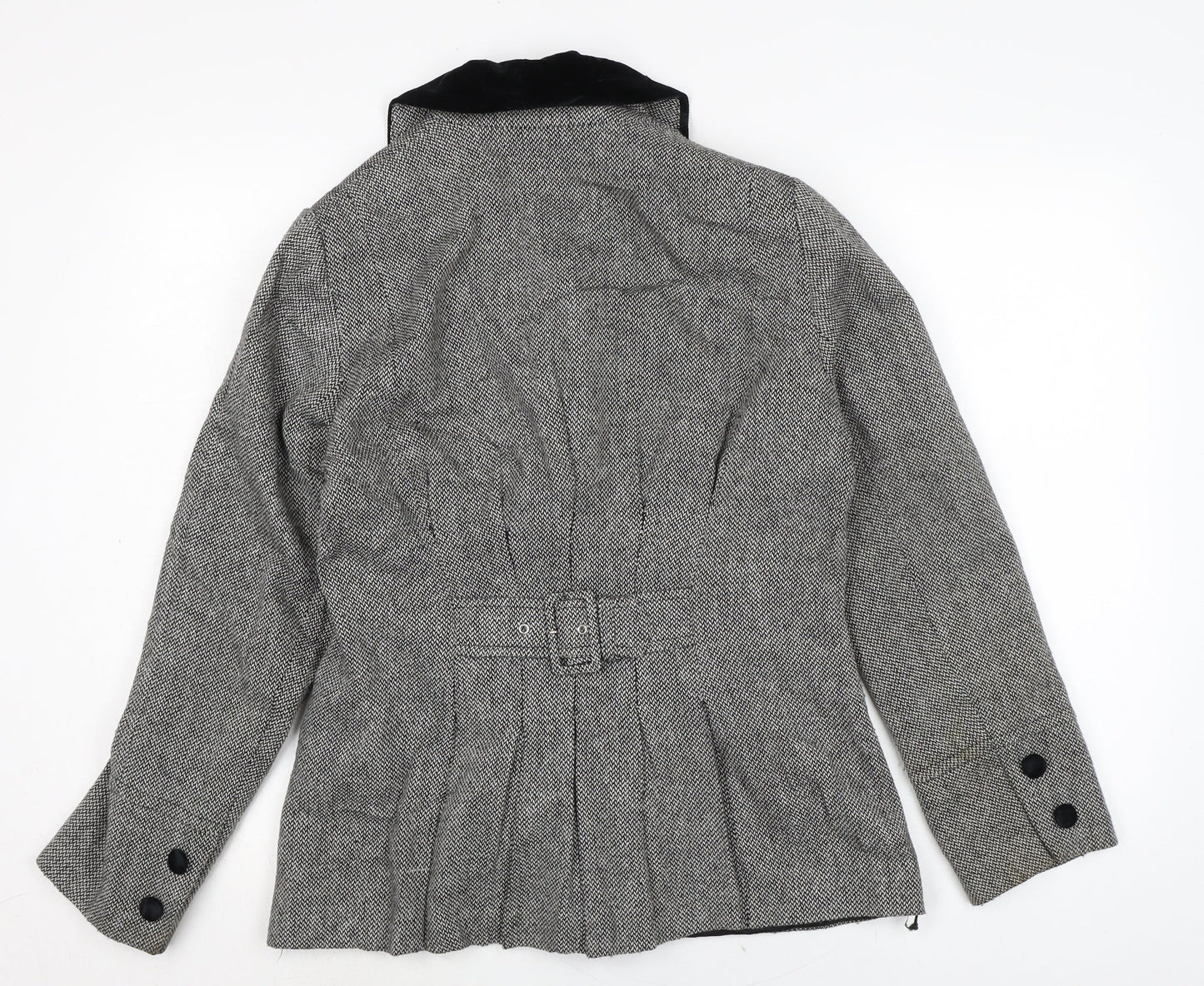 Together Womens Black Jacket Size 12 Button