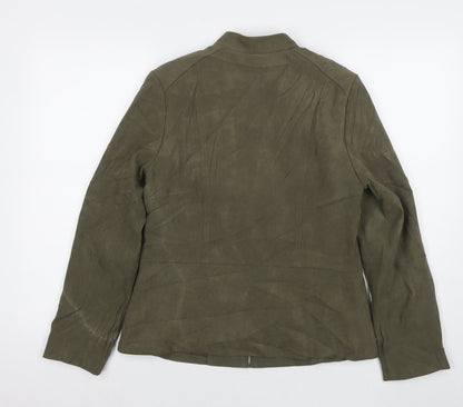 EWM Womens Green Jacket Size 10 Zip