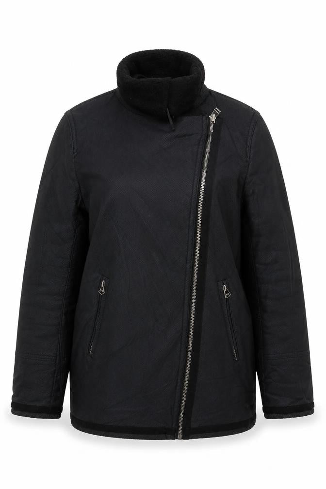 Gap Womens Black Overcoat Coat Size M Zip