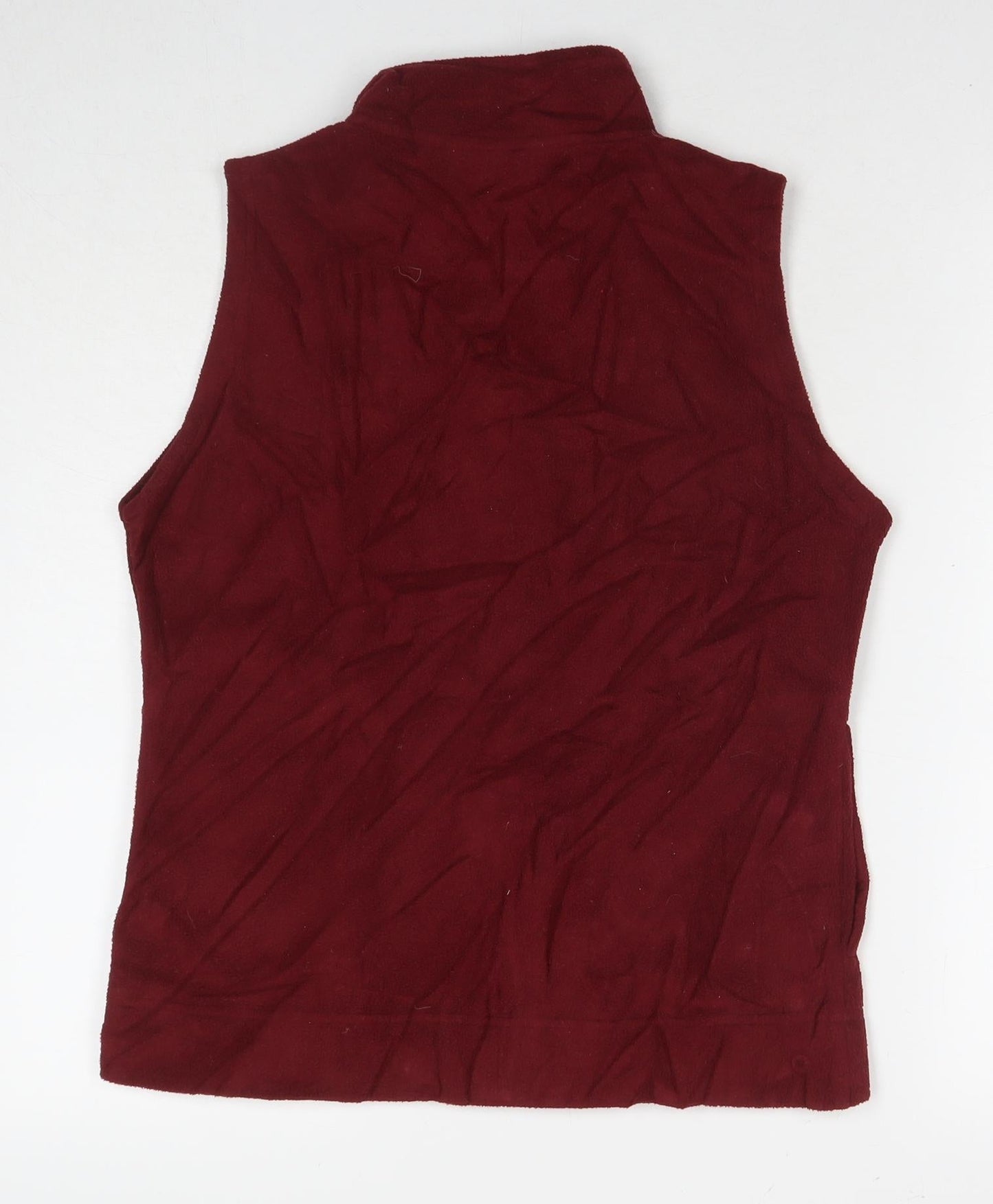 EWM Womens Red Gilet Waistcoat Size 10 Zip - Size 10-12