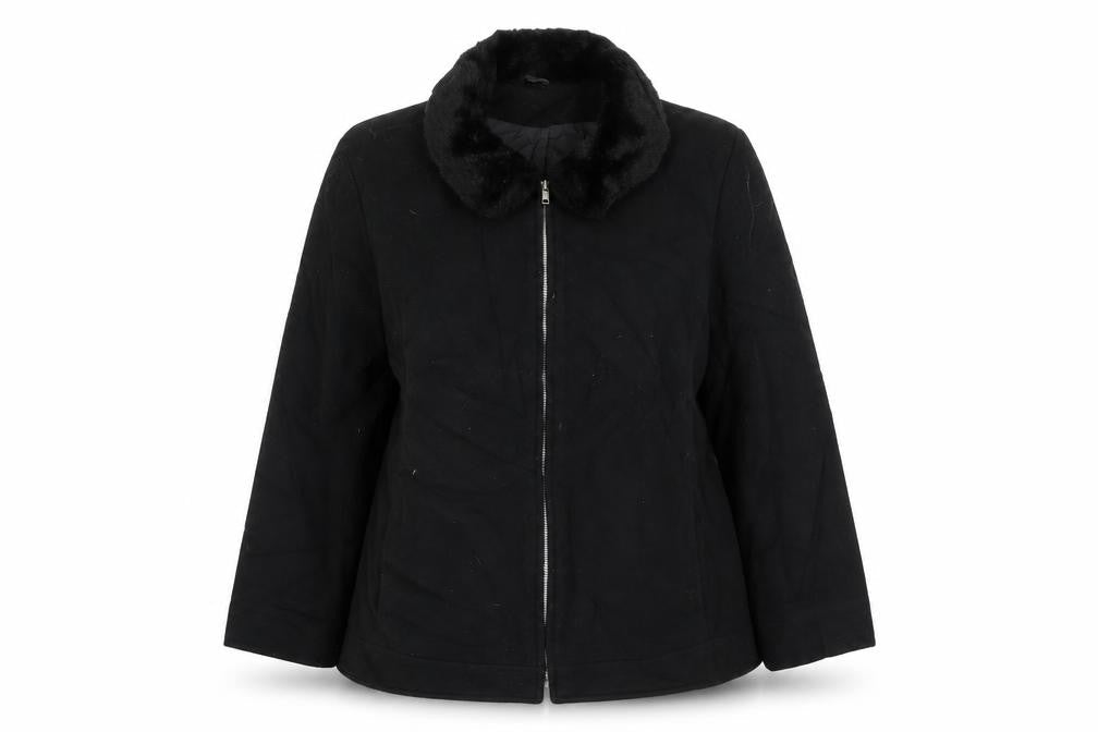 Dorothy Perkins Womens Black Overcoat Coat Size 14 Zip