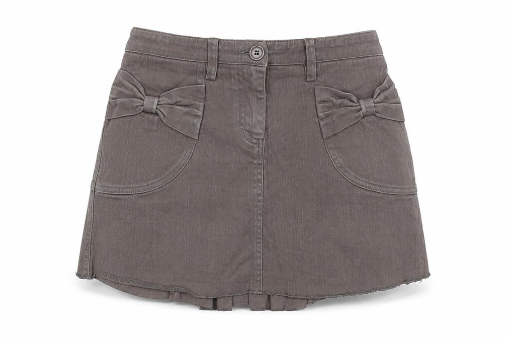 Development Womens Brown Cotton A-Line Skirt Size 4 Zip