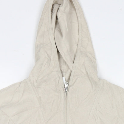 H&M Womens Beige Polyester Pullover Hoodie Size M Pullover