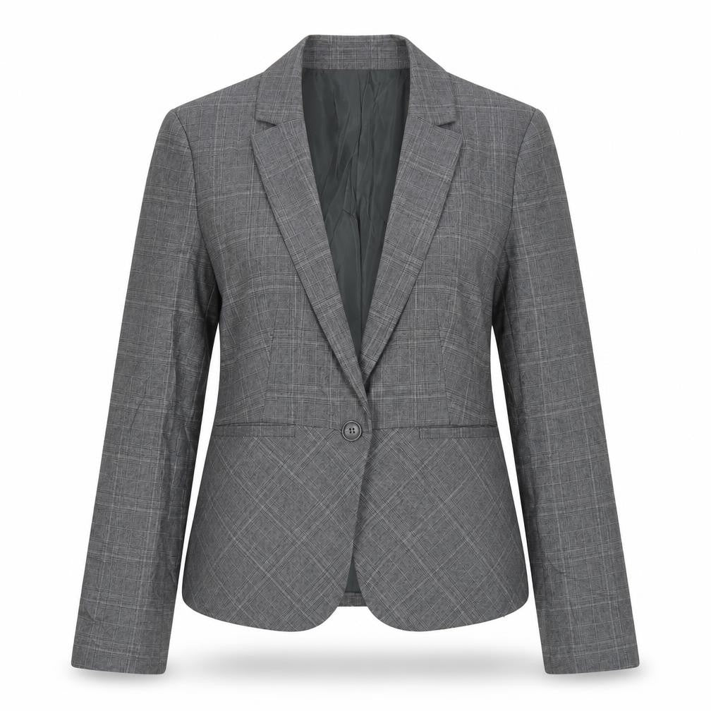 Ann Taylor Womens Grey Jacket Blazer Size 6 Button