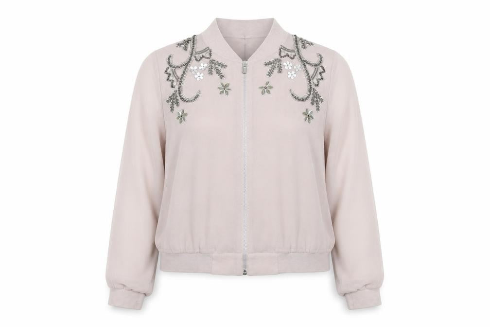 Very Womens Pink Floral Jacket Size 12 Zip