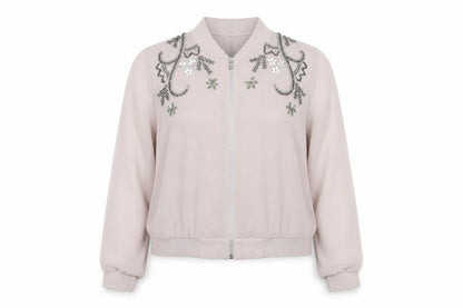 Very Womens Pink Floral Jacket Size 12 Zip