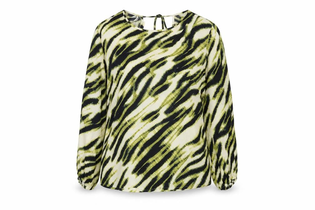 Autograph Womens Ivory Animal Print Cupro Basic T-Shirt Size 8 Round Neck