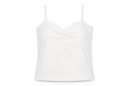 Essentials Womens White Cotton Basic T-Shirt Size 14 V-Neck