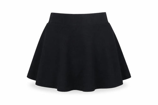 Select Womens Black Cotton Skater Skirt Size 8