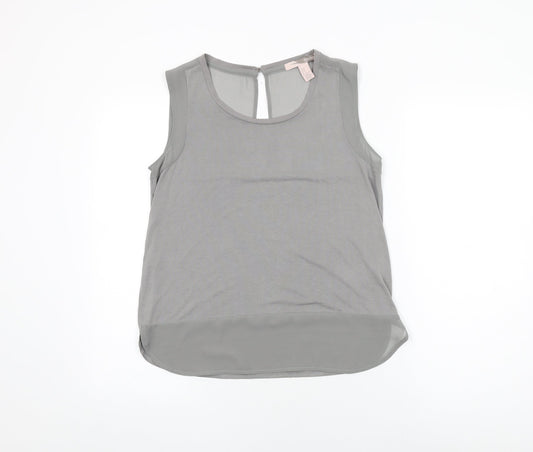 FOREVER 21 Womens Grey Modal Basic T-Shirt Size S Round Neck