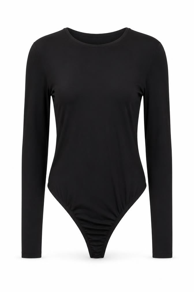 PRETTYLITTLETHING Womens Black Polyester Bodysuit One-Piece Size 10