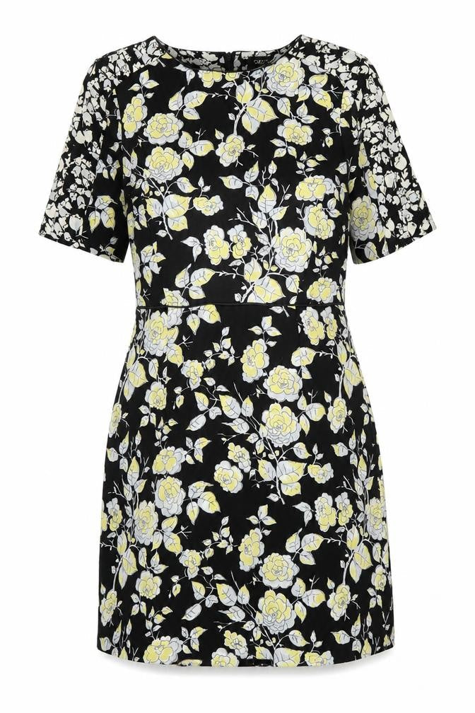 Oasis Womens Multicoloured Floral Polyester Skater Dress Size 10 Round Neck