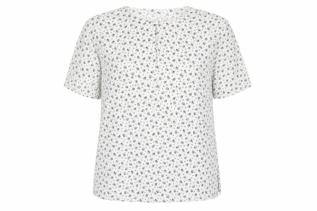 Marks & Spencer Womens Multicoloured Floral Polyester Tunic Blouse Size 12 Round Neck