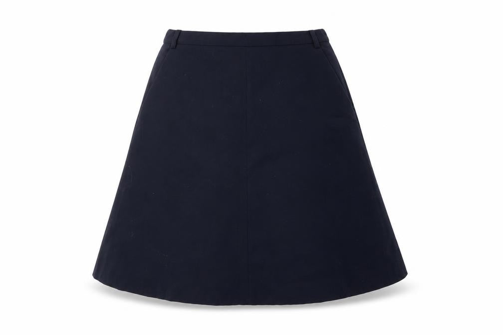 Zara Womens Blue Polyester A-Line Skirt Size XS Zip