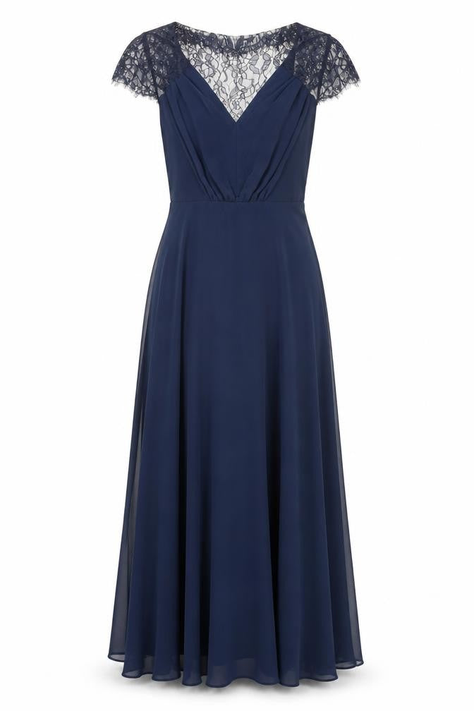 ASOS Womens Blue Polyester Ball Gown Size 8 Square Neck